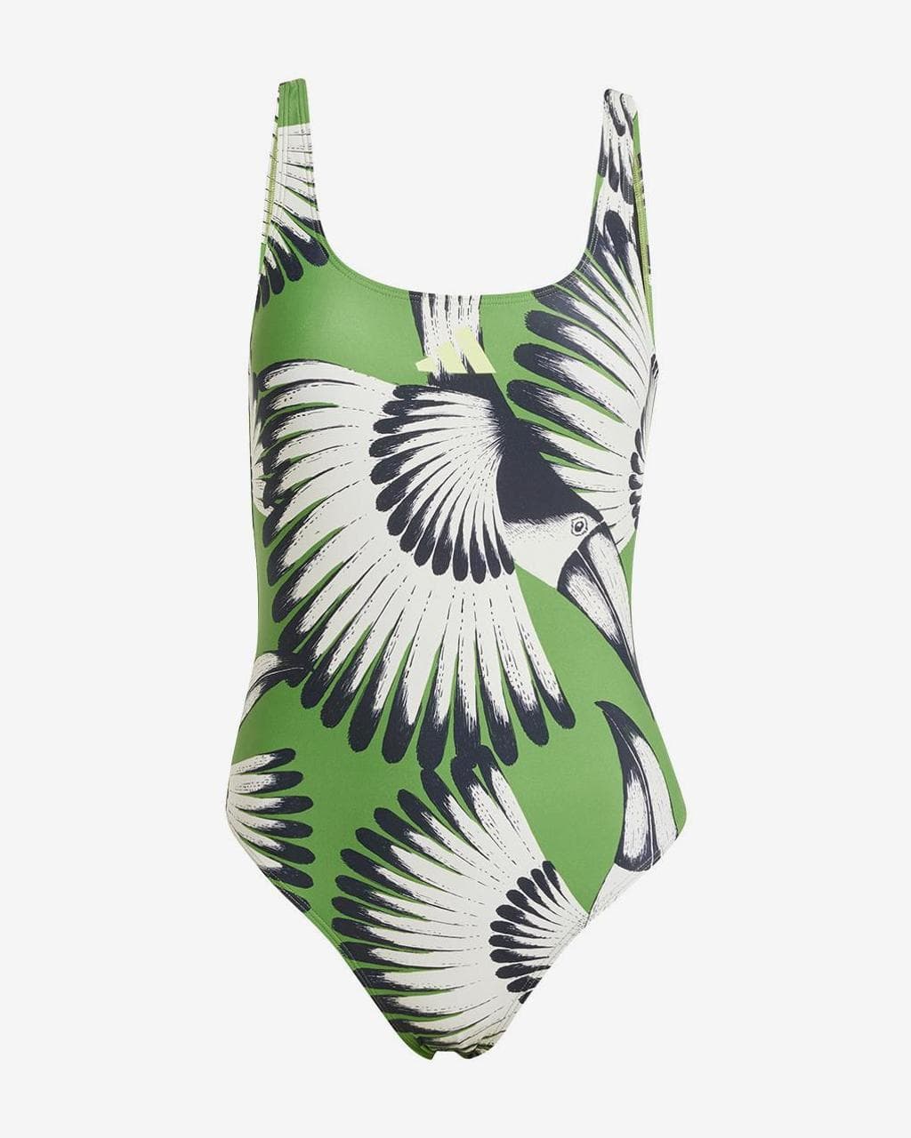 Maillot de bain adidas x FARM 3 bandes vert blanc noir femme - 34
