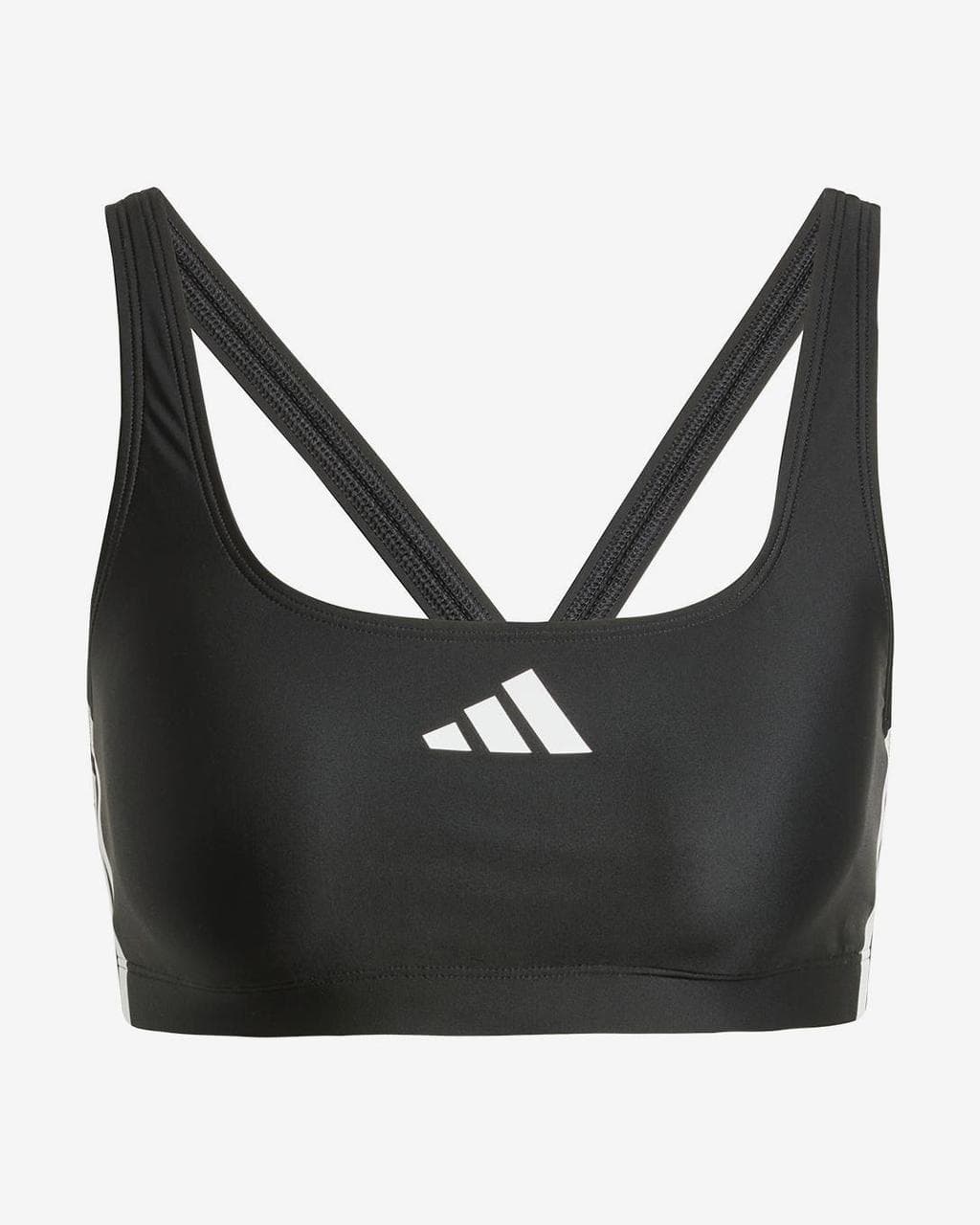 Haut de bikini adidas V-Back 3 bandes noir blanc femme - 34