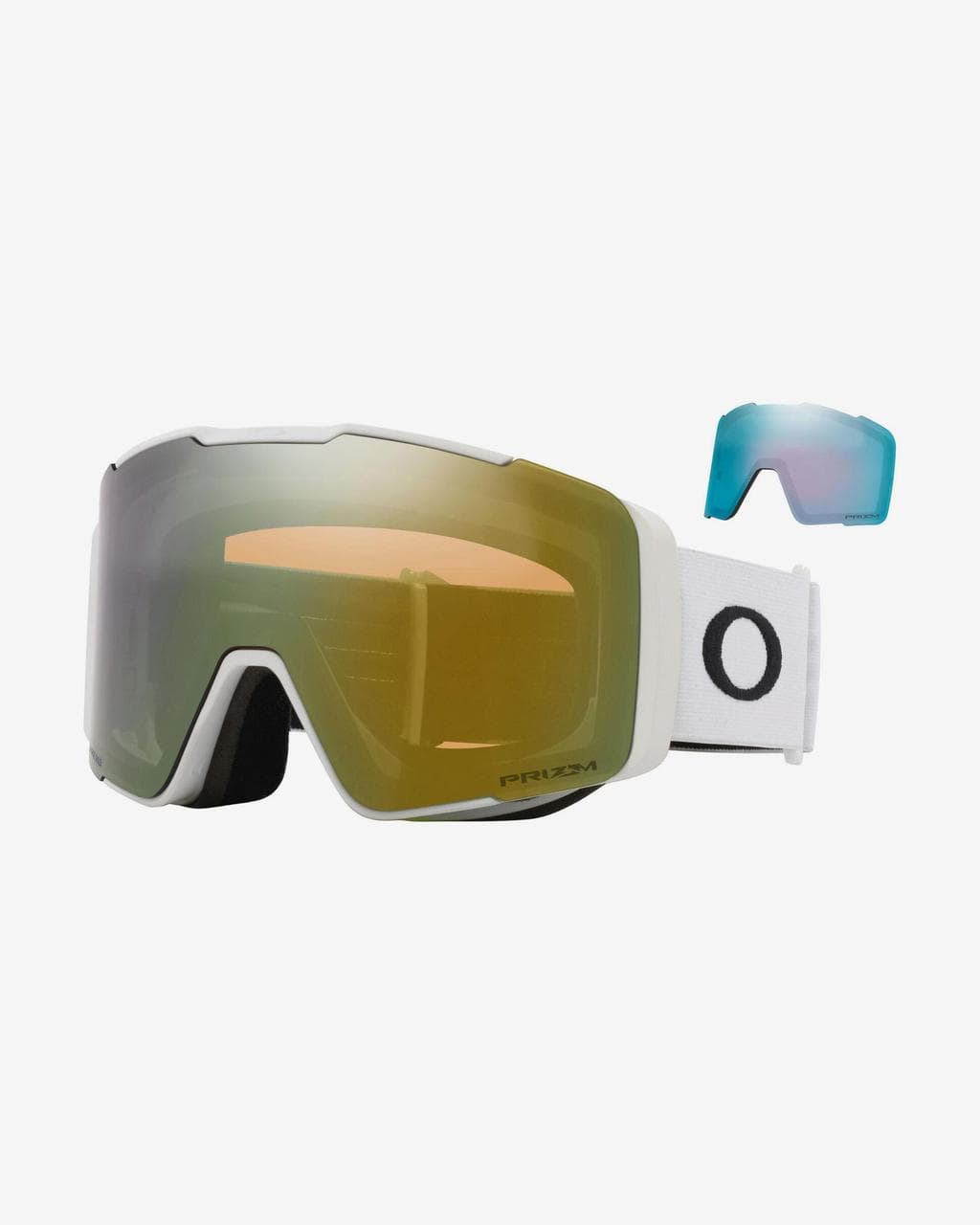 Masque Oakley Line Miner Pro L Blanc Mat avec lentille Prizm Sage Gold Iridium + Prizm Snow Sapphire Iridium