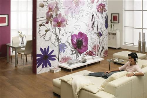 Papier Peint - Purple 368x254cm - Papier,