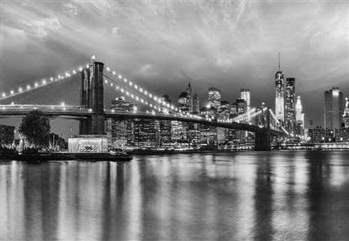 Papier Peint - Brooklyn BW 368x254cm - Papier,