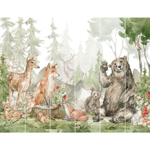 WALLTASTIC Papier peint Walltastic Les Animaux de la foret Forest friends - 305x244cm